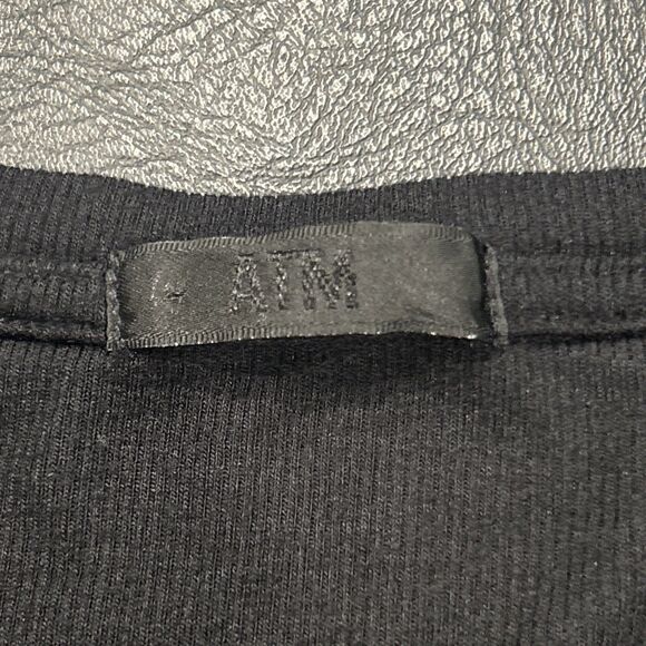 ATM Anthony Thomas Melillo Shirt Womens Small Black Ribbed Ballet Jackie Tee - Picture 4 of 9